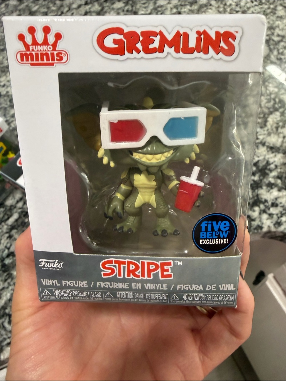Funko Gremlins Stripe Vinyl Figure with 3D Glasses - Green, White, Red, Blue